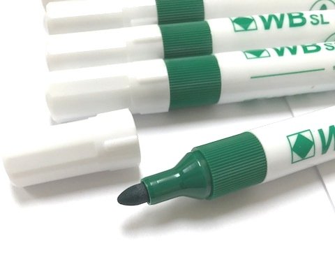 Best Value Whiteboard Drywipe Bullet Tip Green Markers x 10 (PC)