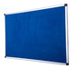 Best Value Bi-Office Notice Board Fire Retardant, Blue Felt, Maya Aluminium Frame, 120 x 90 cm