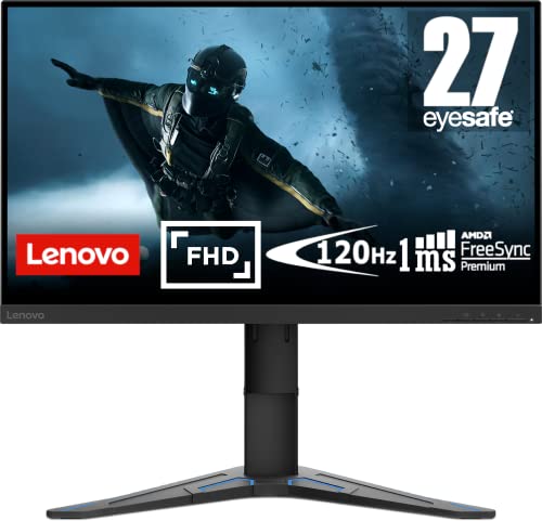 Lenovo G27e-20 - LED monitor - 27" (27" viewable) - 1920 x 1080 Full HD (1080p) @ 100 Hz - VA - 300 cd/mï¿½ - 3000:1 - 1 ms - HDMI, DisplayPort - raven black
