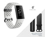 Fitbit Charge 3 - Special Edition - graphite - activity tracker with sport band - white frost - monochrome - Bluetooth - 30 g