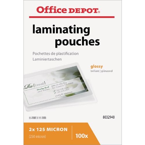 Best Value Office Depot Laminating Pouches Glossy 250 Microns Special Format