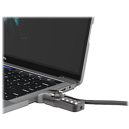 Compulocks MacBook Pro Touch Bar Lock Adapter With Combination Cable Lock - System security kit - silver - for Apple MacBook Pro with Touch Bar 13.3" 4x Thunderbolt 3 (Late 2016, Mid 2017, Mid 2018, Mid 2019, Early 2020), MacBook Pro with Touch Bar 15.4" (Late 2016, Mid 2017, Mid 2018, Mid 2019)