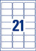 Best Value Avery L7782-25 Self-Adhesive Crystal Clear Transparent Labels, 21 Labels Per A4 Sheet