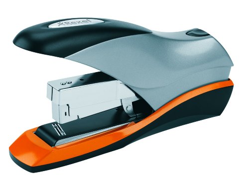 Best Value Rexel Optima Heavy Duty Stapler, 70 Sheet Capacity, Flat Clinch, Includes Staples, Silver and Black, 2102359