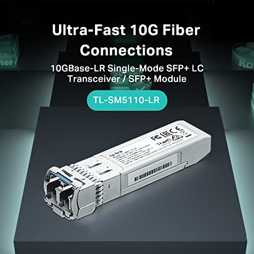 TP-Link TL-SM5110-LR V1 - SFP+ transceiver module - 10 GigE - 10GBase-LR - LC single-mode - up to 10 km - 1310 nm - for JetStream TL-SG3428X, TL-SG3428XMP