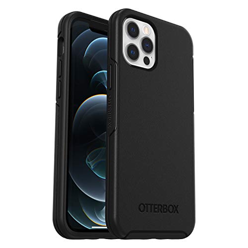 OtterBox Symmetry Series - ProPack Packaging - back cover for mobile phone - polycarbonate, synthetic rubber - black - for Apple iPhone 12, 12 Pro