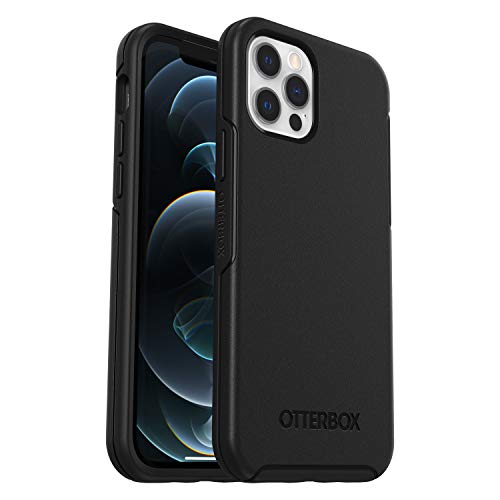 OtterBox Symmetry Series - Back cover for mobile phone - polycarbonate, synthetic rubber - black - for Apple iPhone 12, 12 Pro