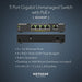 Netgear GS305Pv2 - Switch - unmanaged - 5 x 10/100/1000 (4 PoE+) - desktop, wall-mountable - PoE+ (63 W) - DC power