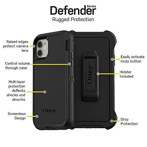 OtterBox Defender Series - Screenless Edition - protective case for mobile phone - polycarbonate, synthetic rubber - black - for Apple iPhone 11