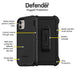 OtterBox Defender Series - Screenless Edition - protective case for mobile phone - polycarbonate, synthetic rubber - black - for Apple iPhone 11