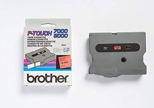 Brother TX - Black on red - Roll (2.4 cm) 1 roll(s) laminated tape - for P-Touch PT-30, PT-7000, PT-8000, PT-PC