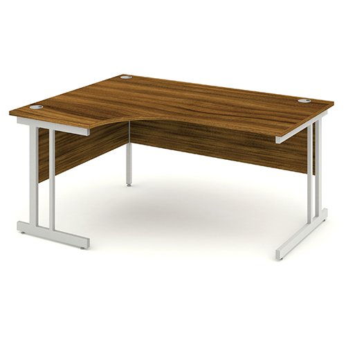 Impulse 1800mm Left Crescent Desk White Top Panel End Leg I000411