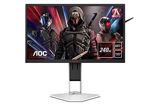 AOC Gaming AG251FZ2E - AGON Series - LED monitor - 24.5" - 1920 x 1080 Full HD (1080p) @ 240 Hz - TN - 400 cd/m - 1000:1 - 0.5 ms - 2xHDMI, DisplayPort, VGA, DVI - speakers - black, red