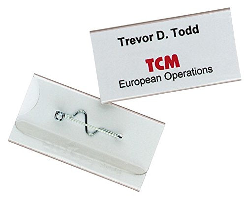 Best Value Durable Pinfix Badge 40 x 75 mm (Pack of 100)