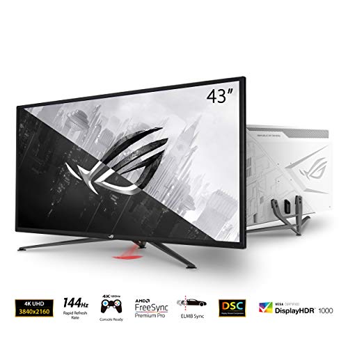 ASUS ROG Strix XG43UQ - LED monitor - 43" - 3840 x 2160 4K @ 144 Hz - VA - 1000 cd/m - 4000:1 - DisplayHDR 1000 - 1 ms - 4xHDMI, DisplayPort - speakers