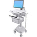 Ergotron StyleView Cart with LCD Arm, LiFe Powered, 2 Tall Drawers - Cart - for LCD display / PC equipment (open architecture) - lockable - aluminium, zinc-plated steel, high-grade plastic - screen size: up to 24" - 40 Ah - lithium