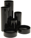 Best Value 5 Star Office Desk Tidy with 6 Compartment Tubes Black