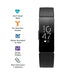 Fitbit Inspire HR - Black - activity tracker with band - silicone - black - band size: S/L - monochrome - Bluetooth - 20 g
