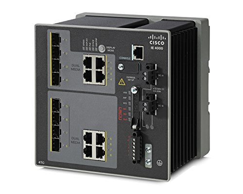 Cisco Industrial Ethernet 4000 Series - Switch - Managed - 4 x combo SFP + 4 x combo Gigabit SFP - DIN rail mountable - DC power - TAA Compliant