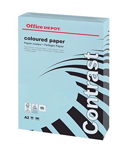 Best Value Coloured Paper Blue A3 80gsm