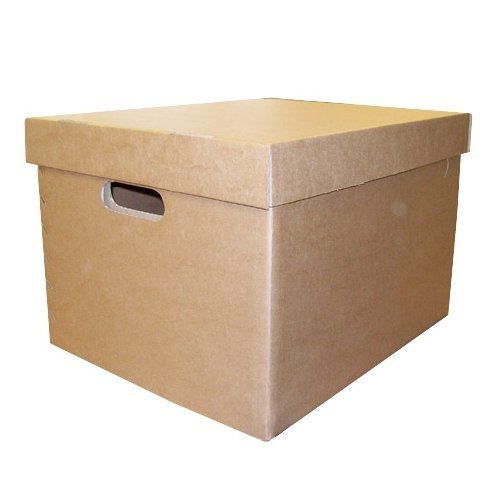 Best Value Smartbox 405 x 337 x 285 mm Archive/Storage Box with Lid - Brown (Pack of 10)