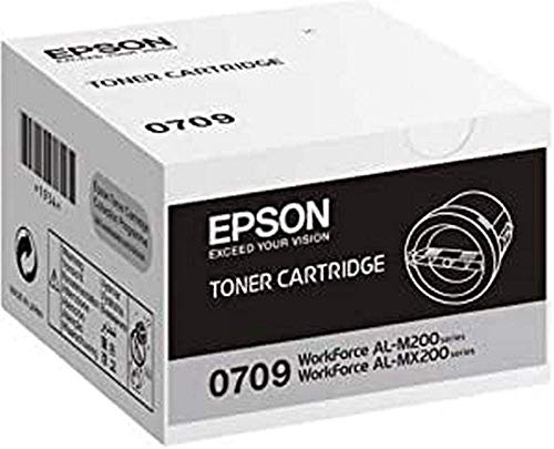 Epson 0709 - Black - original - toner cartridge - for WorkForce AL-M200DN, AL-M200DN Double pack bundle ETD, AL-M200DW, AL-MX200DNF, AL-MX200DWF