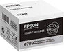Epson 0709 - Black - original - toner cartridge - for WorkForce AL-M200DN, AL-M200DN Double pack bundle ETD, AL-M200DW, AL-MX200DNF, AL-MX200DWF