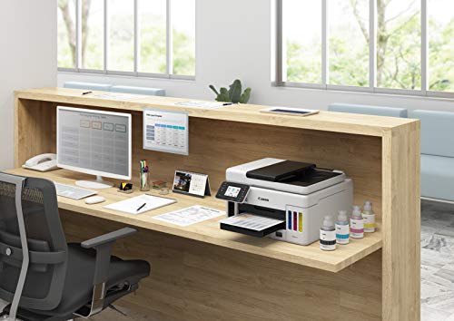 Canon MAXIFY GX6050 - Multifunction printer - colour - ink-jet - refillable - Legal (216 x 356 mm)/A4 (210 x 297 mm) (original) - A4/Legal (media) - up to 24 ipm (printing) - 350 sheets - USB 2.0, LAN, Wi-Fi(n), USB host