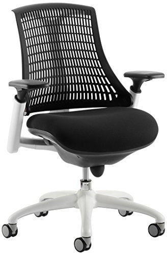 Flex Chair White Frame Black Back KC0055