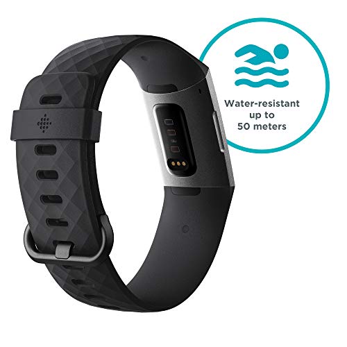 Fitbit Charge 3 - Graphite - activity tracker with sport band - black - monochrome - Bluetooth - 30 g