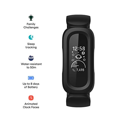 Fitbit Ace 3 - Black - activity tracker with band - silicone - black/racer red - display 0.72" - monochrome - Bluetooth - 19.3 g