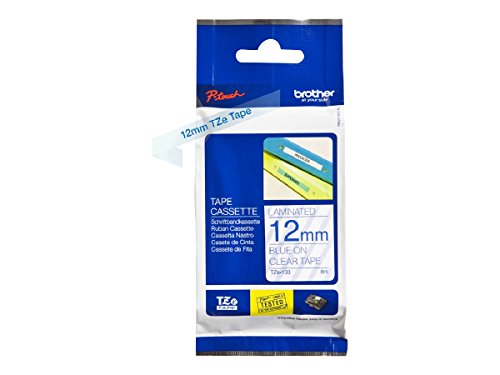 Brother TZe-133 - Blue on clear - Roll (1.2 cm x 8 m) 1 roll(s) laminated tape - for Brother PT-D210, D600, H110, P750, P950, P-Touch Cube PT-P300, P-Touch Cube Pro PT-P910