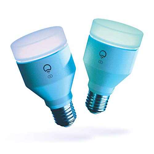 LIFX Clean - LED light bulb - shape: A60 - E27 - 11.5 W (equivalent 80 W) - class F - multicolour/warm to cool white light - 1500-9000 K - white (pack of 2)