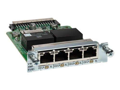Cisco Third-Generation 4-Port T1/E1 Multiflex Trunk Voice/WAN Interface Card - Expansion module - EHWIC - 4 ports - T-1/E-1 - refurbished