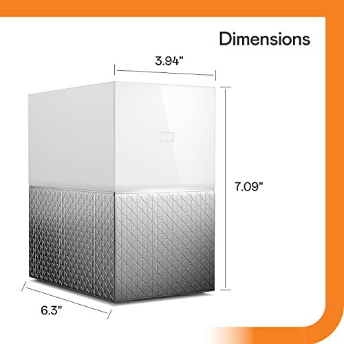 WD My Cloud Home Duo WDBMUT0040JWT - Personal cloud storage device - 4 TB - HDD 2 TB x 2 - Gigabit Ethernet