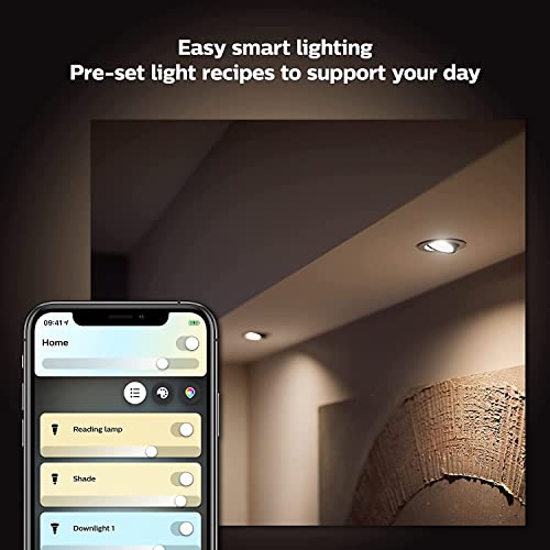 Philips Hue White ambiance - LED light bulb - shape: A60 - E27 - 8 W (equivalent 75 W) - class F - warm to cool white light - 2200-6500 K (pack of 2)