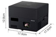 Epson EF-12 - 3LCD projector - portable - 1000 lumens (white) - 1000 lumens (colour) - 16:9 - black
