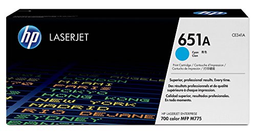 Best Value HP CE341A 651A Original LaserJet Toner Cartridge, Cyan, Pack of 1
