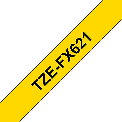 Brother TZe-FX621 - Black on yellow - Roll (0.9 cm x 8 m) 1 roll(s) flexible tape - for Brother PT-D210, D600, H110, P-Touch PT-1005, D450, H110, P300, P-Touch Cube Pro PT-P910