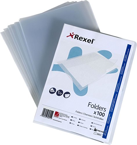 Best Value Rexel Superfine Cut Flush Folders A4 Clear (100)