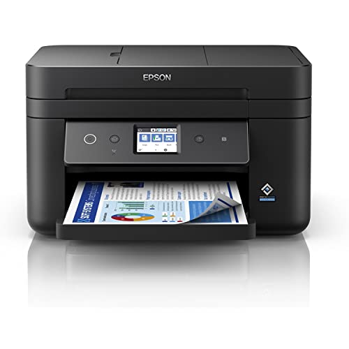 Epson WorkForce WF-2885DWF, Inkjet Printers, Multi-fuction, Letter, 4 Ink Cartridges, KCYM, Print, Scan, Copy, Fax, Yes (A4, plain paper), Touchscreen, 4,800 x 1,200 DPI, 33 pages/min Monochrome, 20 pages/min Colour, 150 Sheets Standard, 1,200 DPI x 2,400