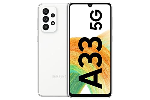 Samsung Galaxy A33 6.5 Inch 5G SMA336B Hybrid Dual SIM Android 12 USB C 6GB 128GB 5000 mAh Awesome White Smartphone