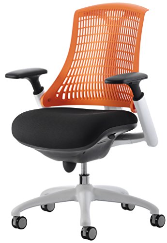 Flex Chair White Frame Back With Orange Back KC0059