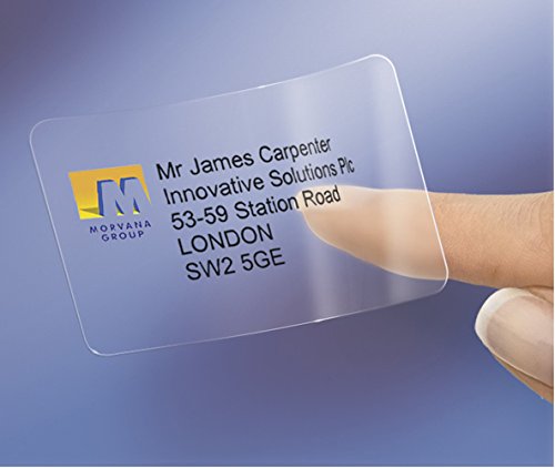 Best Value Avery Self Adhesive Clear Parcel Shipping Labels, Laser Printers, 8 Labels Per A4 Sheet, 200 labels, QuickPEEL (L7565)