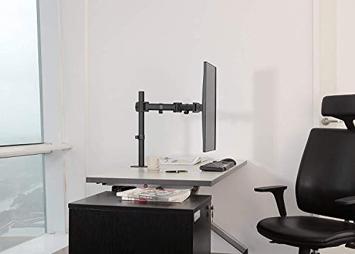 NewStar NeoMounts Full Motion Desk Mount (clamp & grommet) for 10-30" Monitor Screen, Height Adjustable - Desk mount for LCD display (adjustable arm) - black - screen size: 10"-30"