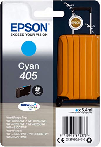 Epson 405 - 5.4 ml - cyan - original - blister - ink cartridge - for WorkForce WF-7830, 7835, 7840, WorkForce Pro WF-3820, 3825, 4820, 4825, 4830, 7840