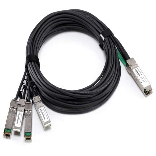 Dell Networking 40GbE QSFP+ to 4 x 10GbE SFP+ - Network cable - SFP+ to QSFP+ - 1 m - passive - for Networking PowerSwitch S5212, PowerSwitch S5224, S5212, S5224, PowerEdge R7515, R7525