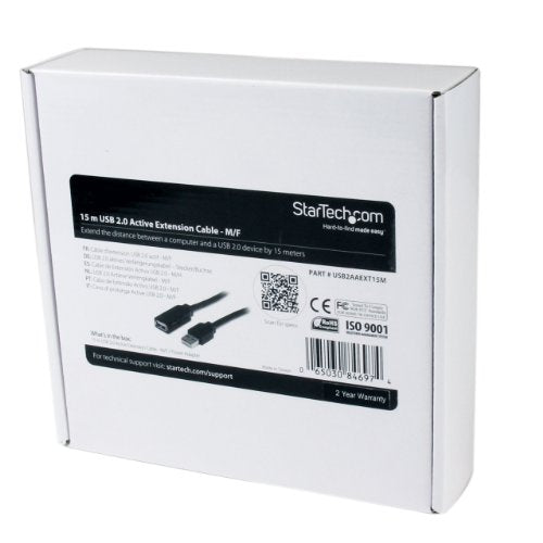 StarTech 15m USB 2.0 Active Extension Cable