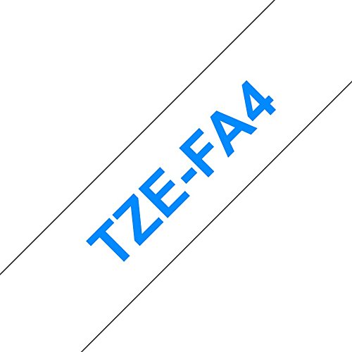 Brother TZe-FA4 - Fabric - blue on white - Roll (1.8 cm x 3 m) 1 roll(s) tape - for P-Touch PT-3600, D400, D450, D600, E300, E550, H101, H300, H500, P700, P750, P900, P950
