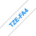Brother TZe-FA4 - Fabric - blue on white - Roll (1.8 cm x 3 m) 1 roll(s) tape - for P-Touch PT-3600, D400, D450, D600, E300, E550, H101, H300, H500, P700, P750, P900, P950